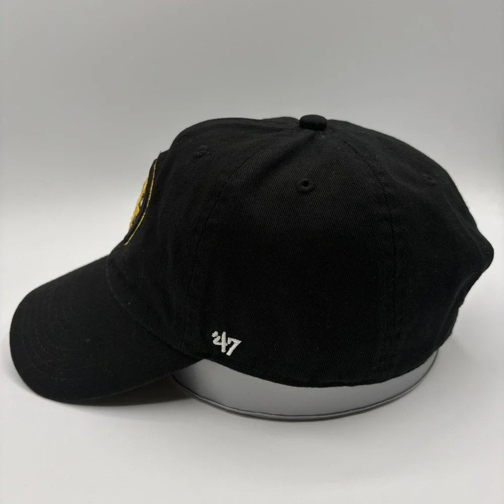 Boston Bruins 47 Brand Hat Cap Strap Back One Size Black Mens NHL Hockey